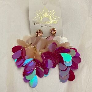 Pink and Purple Earrings